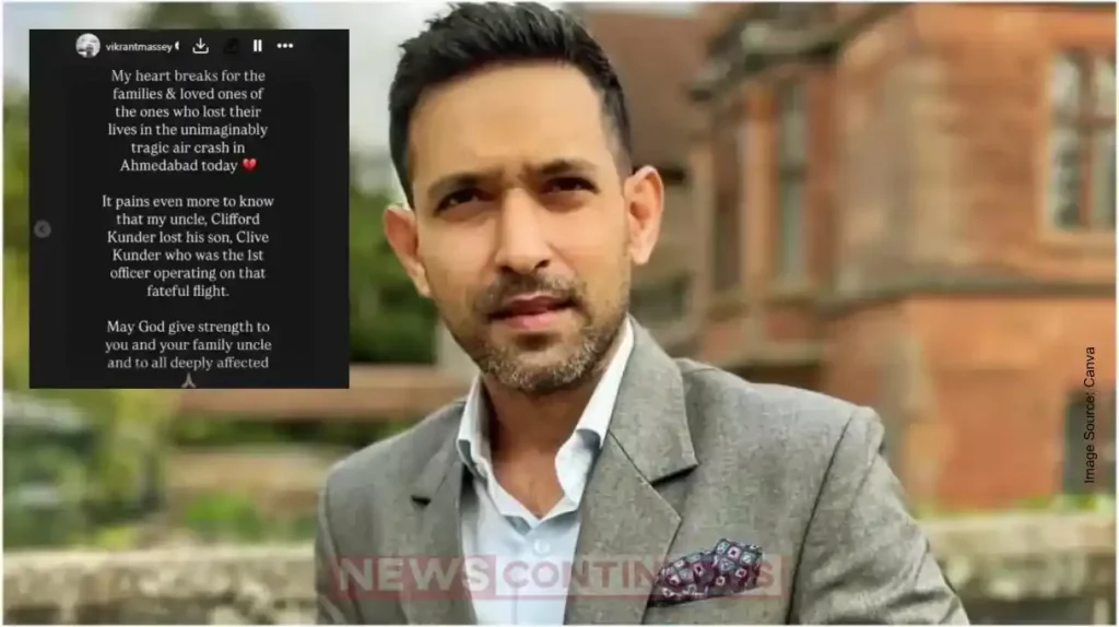 Ahmedabad Plane Crash Vikrant Massey Mourns Loss of Close Family Friend Clive Kunder