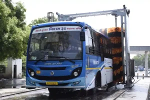 Gujarat ST Bus: 'Automatic Vehicle Washing Machines' installed at 33 depots in the state for cleaning ST buses.