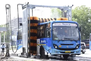 Gujarat ST Bus: 'Automatic Vehicle Washing Machines' installed at 33 depots in the state for cleaning ST buses.