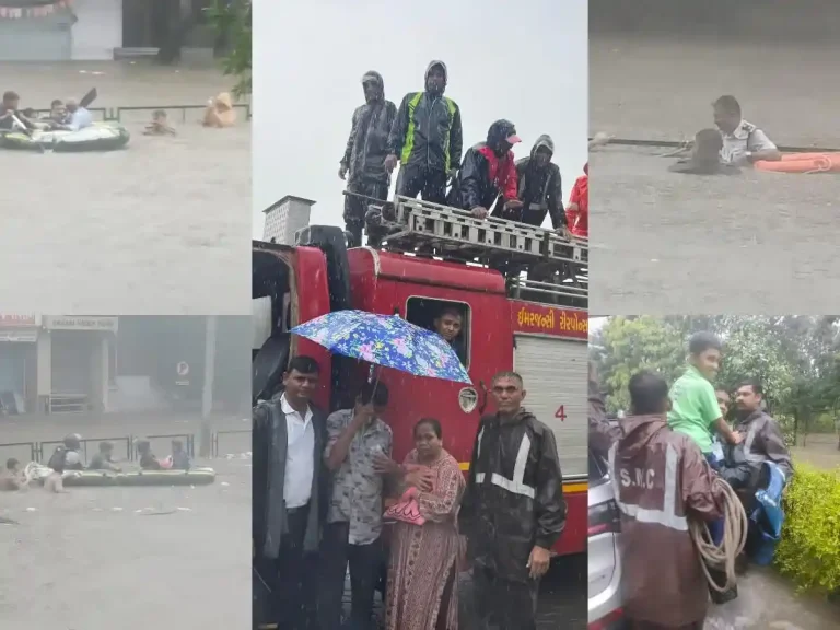 Surat Heavy Rain 112 people were safely evacuated from low-lying areas flooded due to heavy rains in Surat.