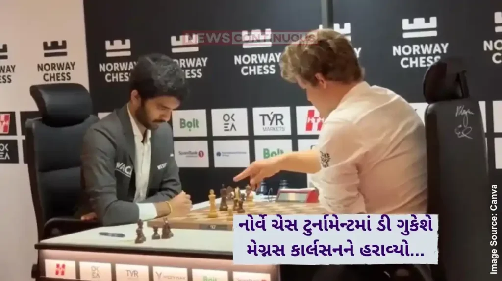 World Champion D Gukesh Carlsen bangs table as D Gukesh stuns him with Norway Chess win