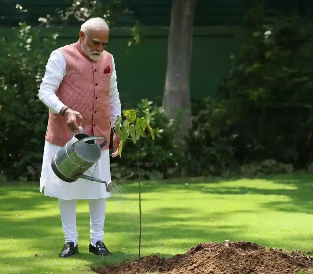 World Environment Day PM Modi marks Environment Day; plants Sindoor at residence