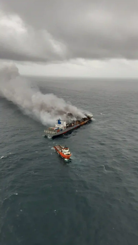 Kerala cargo fire:Indian Navy, Coast Guard And IAF Execute High-Risk Operation To Stabilise Fire-Hit Singaporean Vessel Off Kochi