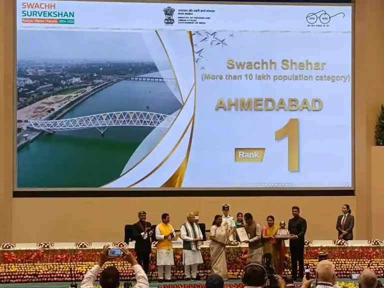 Ahmedabad No1 Cleanest CityAhmedabad declared cleanest city in India in Swachh Survekshan 2024-25