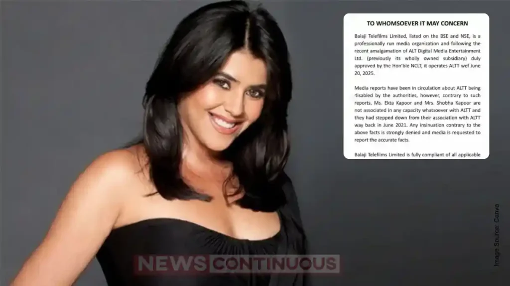 Ekta Kapoor clarifies No connection with ALTT app after government ban