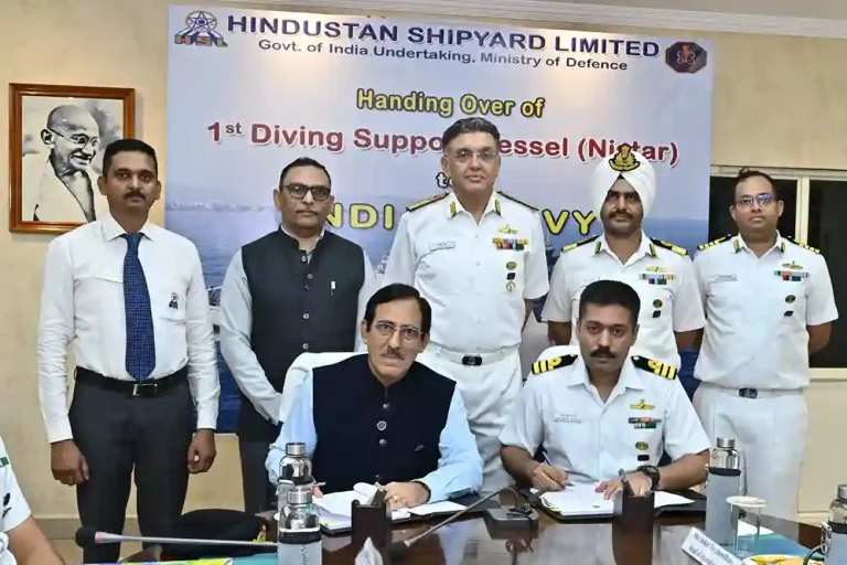 Indian Navy Hindustan Shipyard (HSL) Delivers Diving Support Vessel ‘Nistar’ to Indian Navy - Know All About It