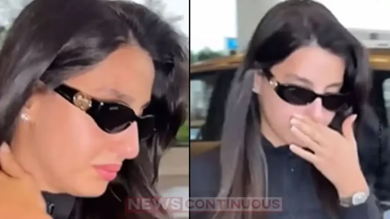 Nora Fatehi Breaks Down at Mumbai Airport After Close Relative Death Nora Fatehi Breaks Down at Mumbai Airport After Close Relative Death