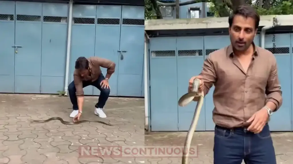 Sonu Sood Brave Act Handles 4-Foot Snake Video Goes Viral