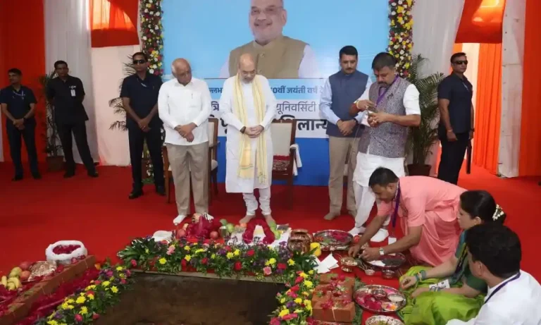 National Cooperative University : Amit Shah lay foundation for India’s first national cooperative university in Gujarat