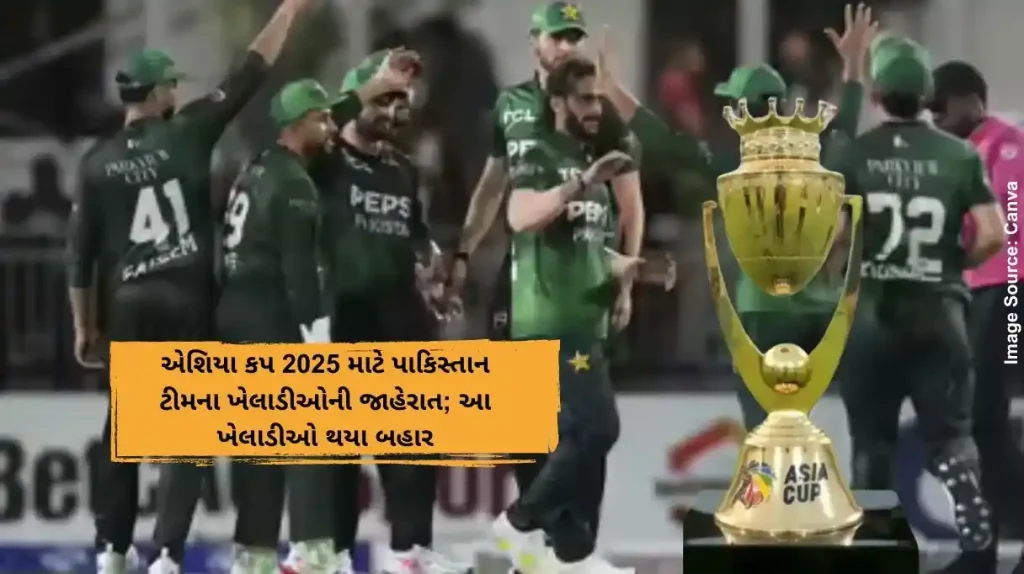 એશિયા કપ 2025 માટે પાકિસ્તાન ટીમના ખેલાડીઓની જાહેરાત; આ ખેલાડીઓ થયા બહાર