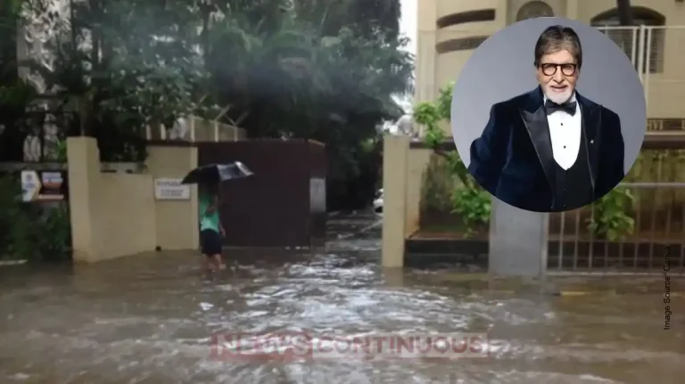 Heavy Rain Floods Amitabh Bachchan's Iconic Juhu Bungalow 'Pratiksha'
