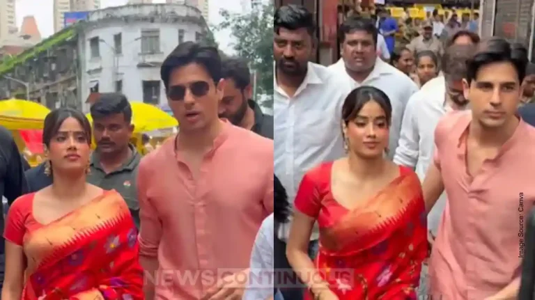 Janhvi Kapoor and Siddharth Malhotra Visit Lalbaugcha Raja Ahead of ‘Param Sundari’ Release, Crowd Reaction Goes Viral