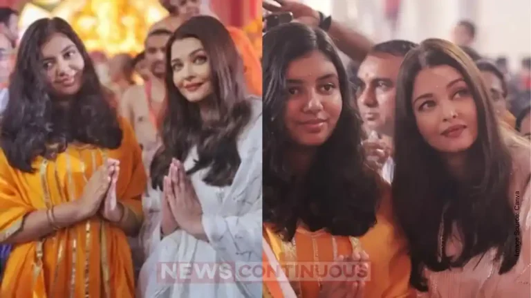 Aishwarya Rai Visits Ganpati Pandal with Daughter Aaradhya, Fans Adore Their Traditional Look