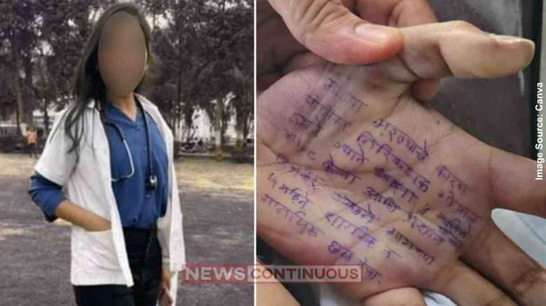Female doctor commits suicide મહારાષ્ટ્રમાં ડૉક્ટરના આપઘાતથી ભૂકંપ હાથ પર લખી સુસાઇડ નોટ
