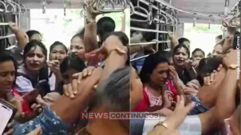 Mumbai Local Train મુંબઈ લોકલ ટ્રેનમાં હોબાળો ધક્કામુક્કી બાદ બે મહિલાઓ વચ્ચે મારામારી