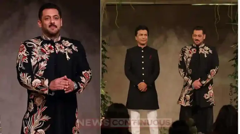 Salman Khan Walks the Ramp in Royal Black Sherwani at Vikram Phadnis’ Fashion Show