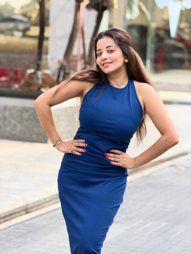 બેકલેસ ડ્રેસમાં મોનાલીસા એ આપ્યા કિલર પોઝ, અભિનેત્રી ની તસવીરો થઇ વાયરલ