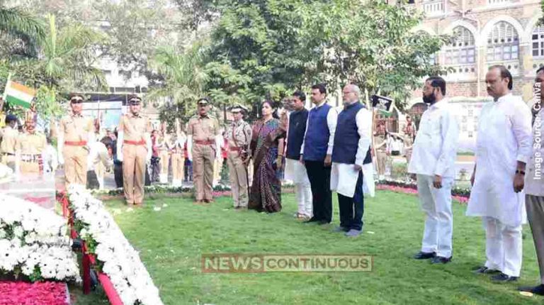 2611 Tribute ૨૬૧૧ શ્રદ્ધાંજલિ મુંબઈમાં CM ફડણવીસ, ડેપ્યુટી CM