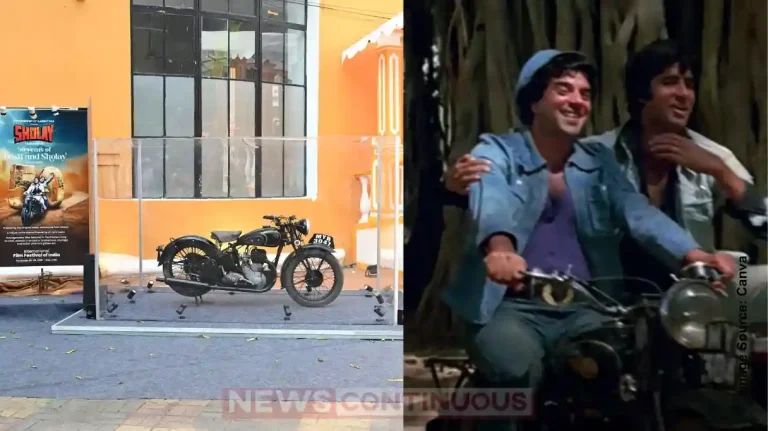 Dharmendra Honored at Goa Film Festival; ‘Veeru’s Motorcycle from Sholay Becomes Center of Attraction