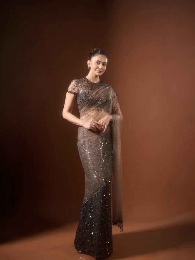 સાડી માં જોવા મળ્યો રકૂલ પ્રીત સિંહ નો દેશી અવતાર, અભિનેત્રી એ શેર કરી તસવીરો