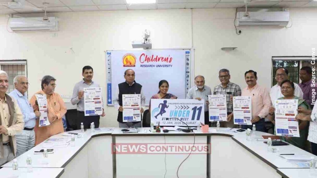 Gujarat under 11 athletics meet મોબાઈલની લતને છોડી મેદાન