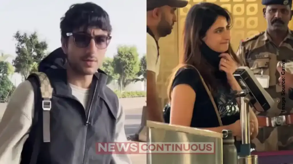 Ibrahim Ali Khan and Palak Tiwari spotted together at Mumbai airport; Couple heads for New Year vacation amid dating rumors.