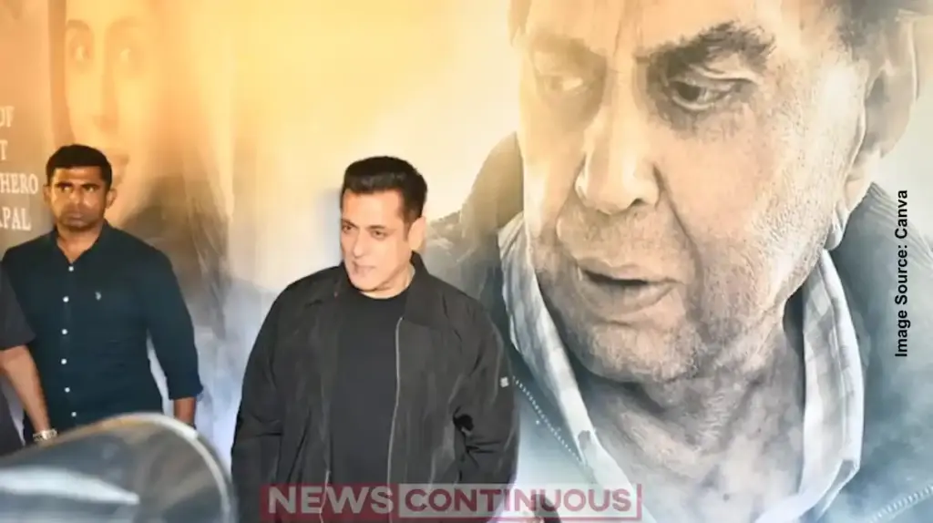 Salman Khan gets emotional at 'Ikkis' screening; Poses with late Dharmendra’s poster ahead of the film's New Year release