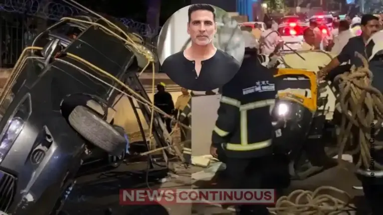 Akshay Kumar’s escort car overturns in a major accident near Juhu