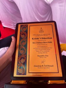 Goa’s Chaitanya Malik Honoured with Krishi Vibhushan Award on Republic Day 2026