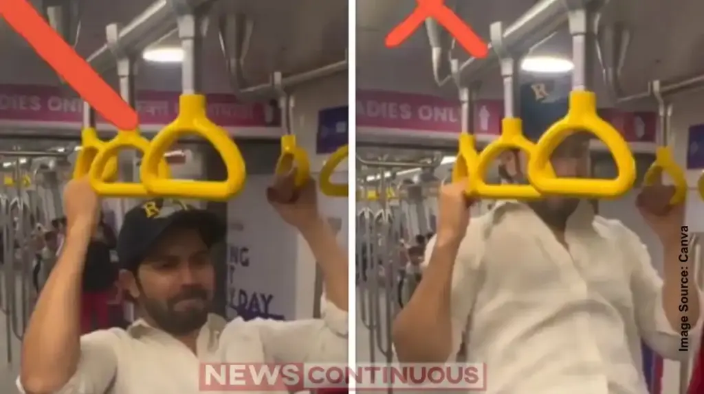 Varun Dhawan warned by Maha Mumbai Metro for hanging on grab handles