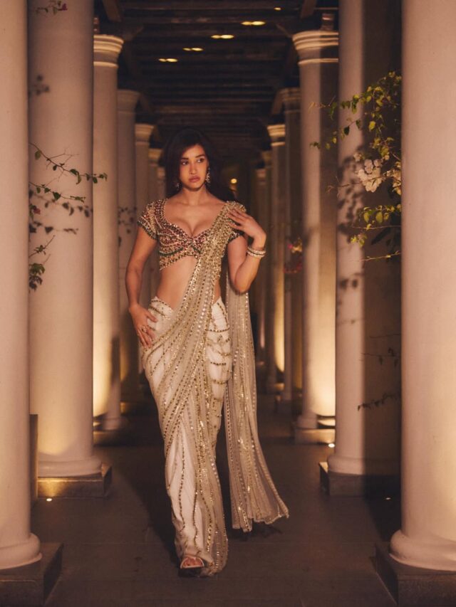 દિશા પટનીનો દેશી અવતાર: સફેદ સાડીમાં મચાવી ધૂમ