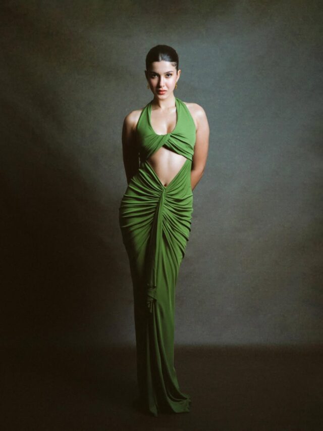 શનાયા કપૂરનો ગ્રીન અવતાર: સ્ટાઇલિશ લુકમાં આપ્યા કિલર પોઝ