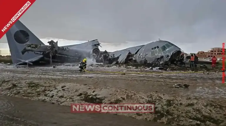 Bolivia Plane Crash Air Force Hercules C-130 Skids Off Runway onto Highway; 15 Dead as Banknotes Scatter Across the Road.