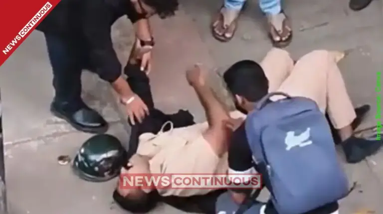 Miraculous Escape in Lower Parel Police Constable Survives After Being Knocked Off Bridge by Out-of-Control Tempo