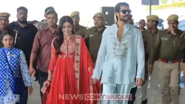 ViRosh First Public Appearance: Newlyweds Rashmika Mandanna and Vijay Deverakonda Spotted Hand-in-Hand at Udaipur Airport; Photos Go Viral