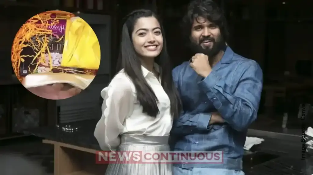 Vijay Deverakonda and Rashmika Mandanna’s Wedding Invitation Box revealed: National Crush perfume, Rowdy T-shirt and other luxury gifts inside.