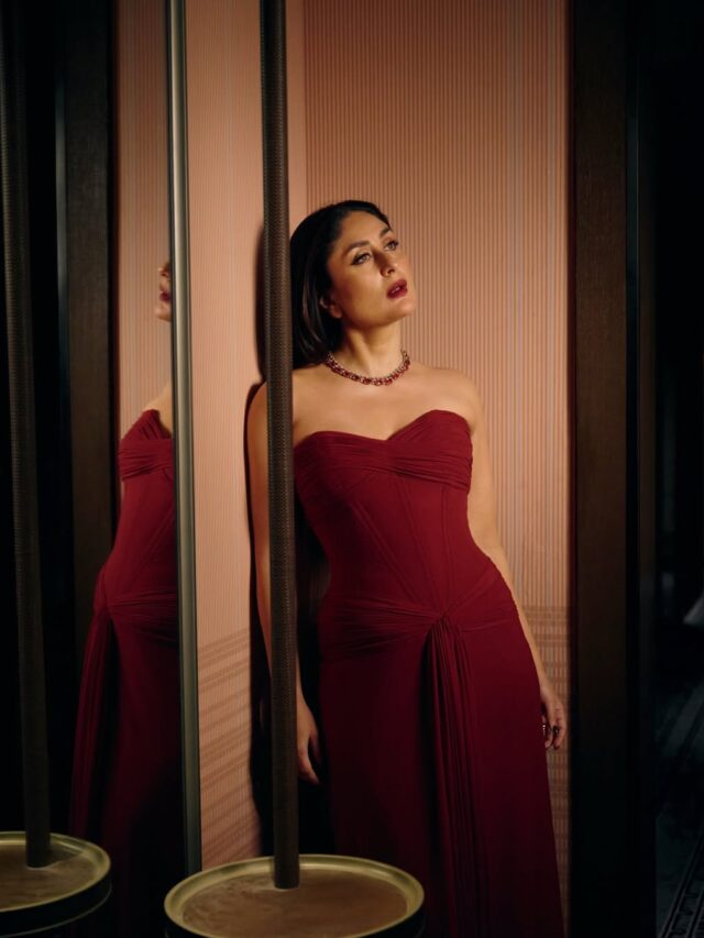 રેડ ગાઉનમાં કરીના કપૂરનો રોયલ અંદાજ, જુઓ વાયરલ તસવીરો