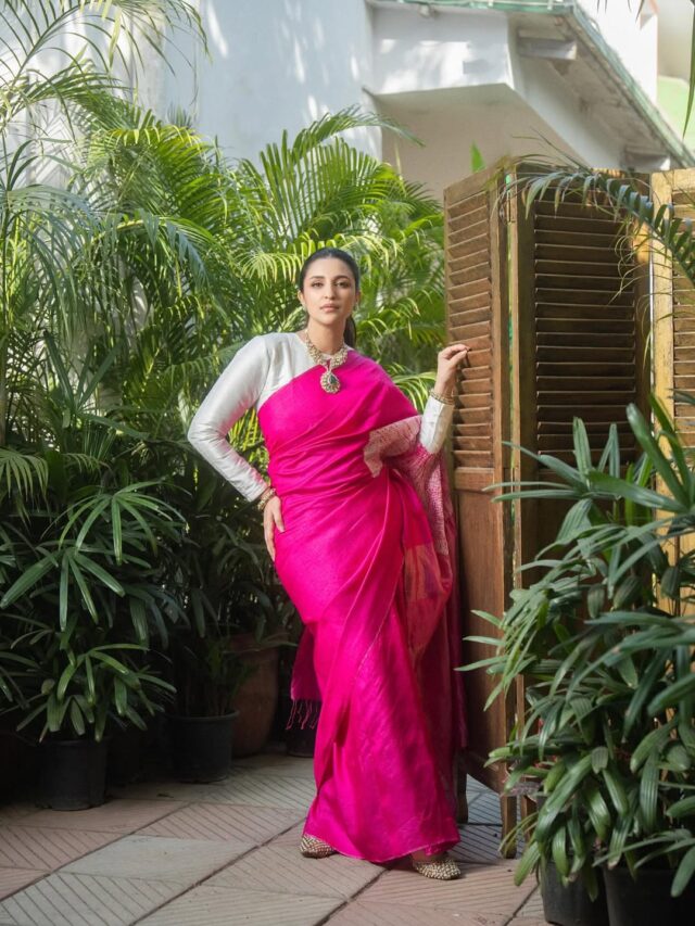 ગોર્જિયસ મમ્મા! પિંક સાડી અને રોયલ નેકલેસમાં પરિણીતી ચોપરાનો મનમોહક અંદાજ