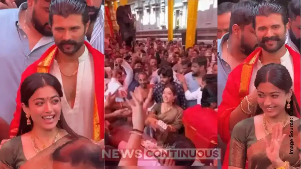 Newlyweds Rashmika Mandanna and Vijay Deverakonda Seek Blessings at Tirupati Balaji Temple