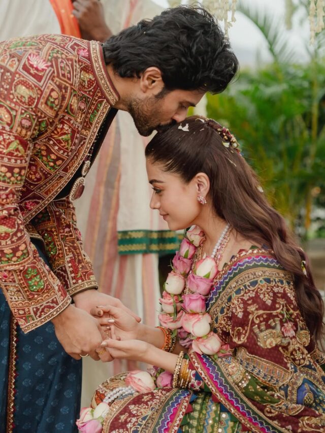 રશ્મિકા-વિજયની મહેંદી: સાડીના પલ્લુમાં લક્ષ્મીજી અને હાથમાં ત્રિશૂળ, જુઓ તસવીરો