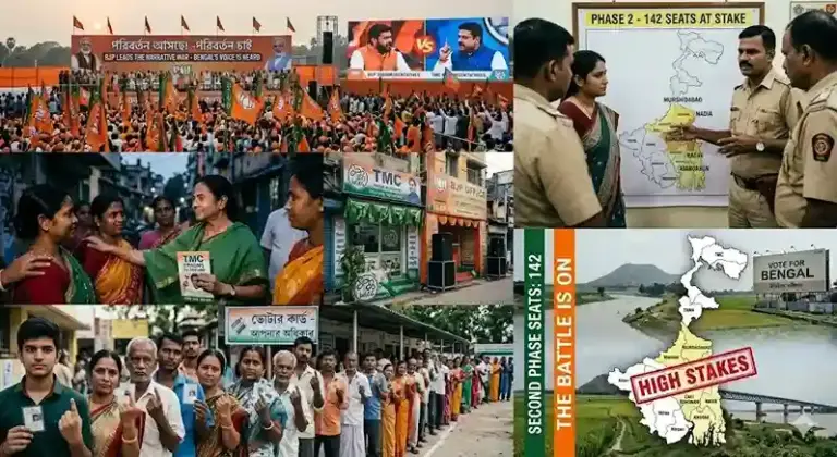 Bengal Election Battle।  ‘નેરેટિવ’માં ભાજપ આગળ, તો બૂથ મેનેજમેન્ટમાં ટીએમસીનો દબદબો; બીજા તબક્કાની ૧૪૨ બેઠકો માટે જંગ જામ્યો