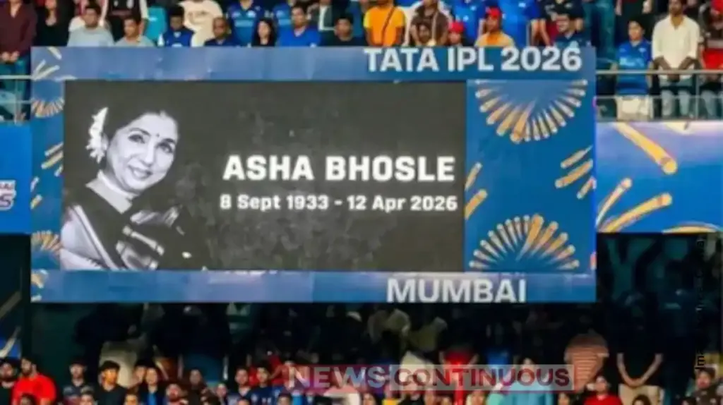 IPL Tribute to Asha Bhosle: MI and RCB players wear black armbands; top 5 iconic songs echo at Wankhede Stadium.