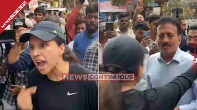 Mumbai। મંત્રી ગિરીશ મહાજન સામે મહિલાનો આક્રોશ ટ્રાફિક જામ મુદ્દે પોલીસ અને તંત્રની પોલ ખોલી