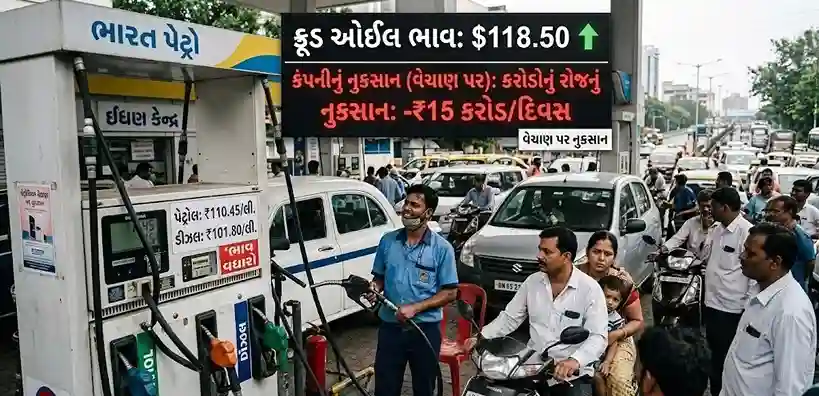 Oil Marketing Companies Loss। ક્રૂડના ભાવ વધતા તેલ કંપનીઓની હાલત કફોડી પેટ્રોલડીઝલના વેચાણ પર થઈ રહ્યું છે કરોડોનું નુકસાન