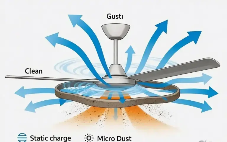 Ceiling Fan Science। પંખો તેજ ગતિએ ફરે છે છતાં બ્લેડ પર ધૂળ કેમ જામી જાય છે? જાણો તેની પાછળનું અદભૂત વિજ્ઞાન