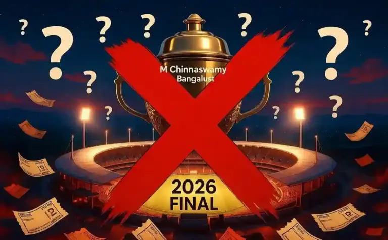 IPL 2026 Final Venue Controversy।IPL 2026 ફાઈનલ પર સંકટના વાદળો! ટિકિટ વિવાદને કારણે બેંગ્લોર ગુમાવી શકે છે યજમાની, જાણો શું છે અંદરની વાત?