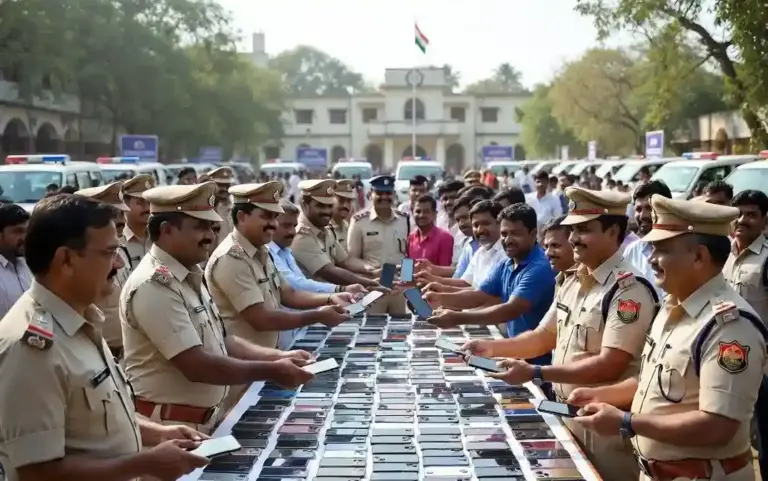 Chandrapur Police Mobile Recovery। ચંદ્રપુર પોલીસની મોટી સફળતા ગુમ થયેલા ૧૧૮ મોબાઈલ શોધી કાઢી અસલી માલિકોને સોંપ્યા