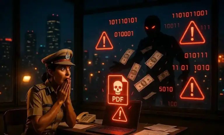 Mumbai Cyber Fraud News। બાંદ્રામાં મહિલા પોલીસ અધિકારી સાથે ઓનલાઇન ઠગાઈ; એક PDF ફાઈલ ખોલતા જ બેંક ખાતામાંથી ૪૫ હજાર ગાયબ