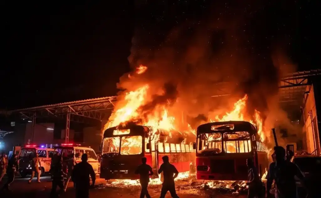 Mumbai BEST Bus Fire। મુંબઈના બેસ્ટ ડેપોમાં મધ્યરાત્રિએ ભીષણ આગ, બે બસો સંપૂર્ણપણે ખાખ, ફાયર બ્રિગેડ ઘટનાસ્થળે