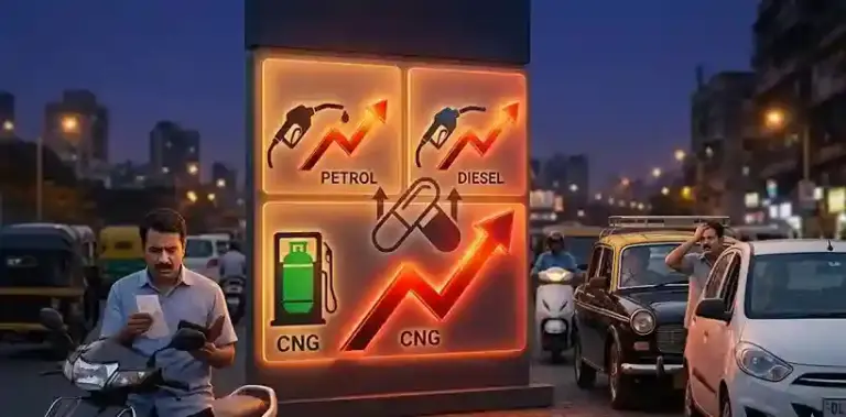 CNG Price Hike Delhi May 2026। મોંઘવારીનો ડબલ ડોઝ પેટ્રોલડીઝલ બાદ હવે CNG પણ મોંઘો, જાણો દિલ્હી અને મુંબઈમાં શું છે નવા ભાવ